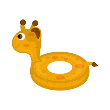 Isolated pool float shaped giraffe image Illustrazione stock