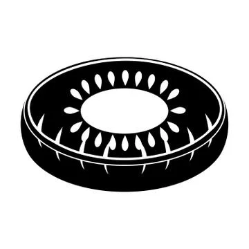 Isolated pool float shaped kiwi icon Illustrazione stock