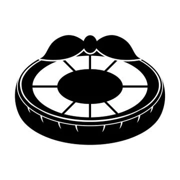 Isolated pool float shaped lemon icon Illustrazione stock