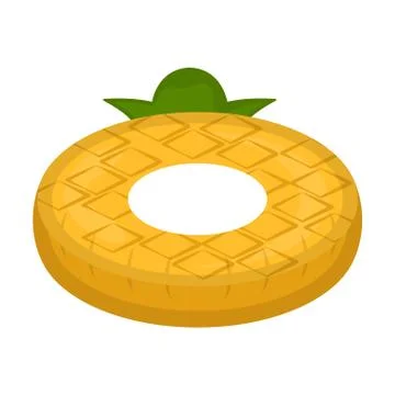 Isolated pool float shaped pineaplle image Illustrazione stock
