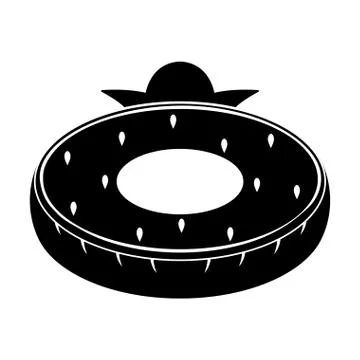 Isolated pool float shaped strawberry icon Illustrazione stock