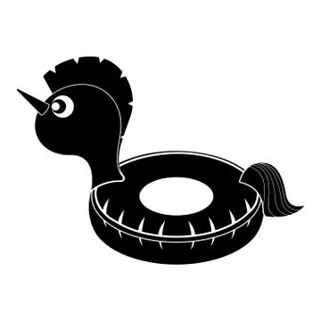 Isolated pool float shaped unicorn icon Stock Illustration