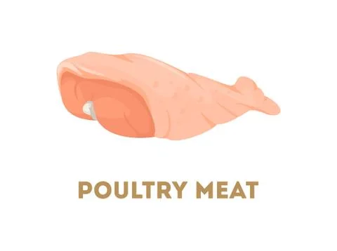 Isolated poultry meat. Stock Illustration