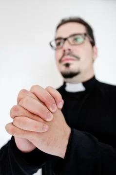 Isolated priest Stock Photos