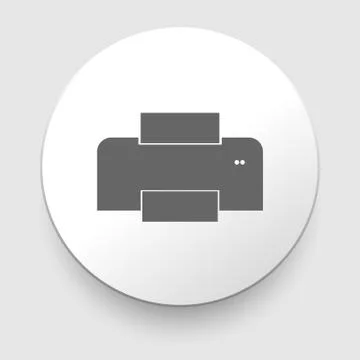 Isolated print icon on white background Stock Illustration