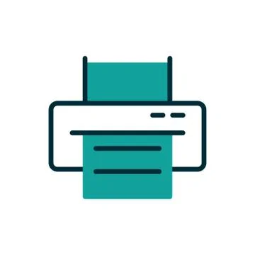 Isolated printer with data document vector design Illustrazione stock