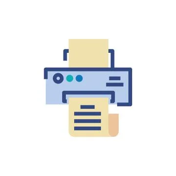 Isolated printer with data document vector design Illustrazione stock