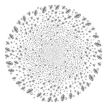 Isolated Prisoner Centrifugal Circle Stock Illustration