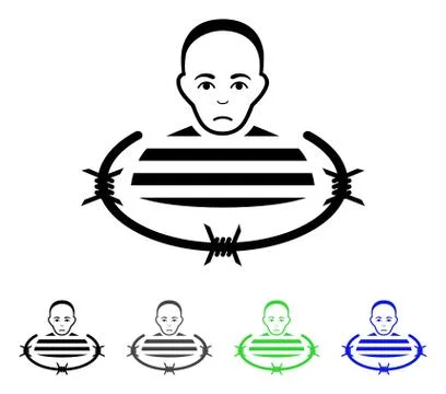 Isolated Prisoner Flat Icon Ilustración de archivo