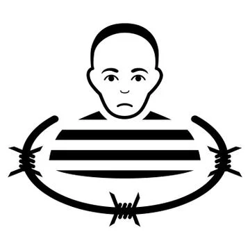 Isolated Prisoner Flat Vector Icon Stock Illustration