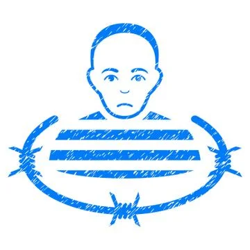 Isolated Prisoner Grainy Texture Icon Illustrazione stock