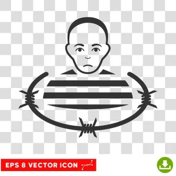 Isolated Prisoner Vector EPS Icon Ilustración de archivo