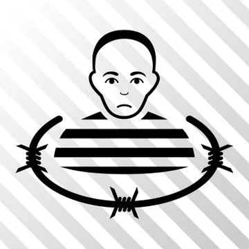 Isolated Prisoner Vector Icon イラスト素材