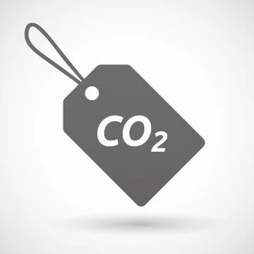 Isolated  product label icon with    the text CO2 Illustrazione stock
