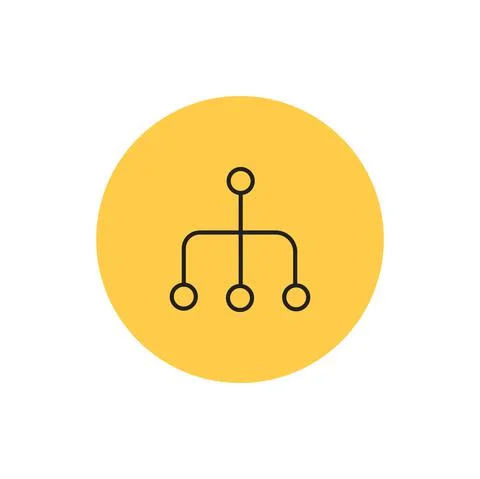 Isolated program yellow logo Stock Illustration