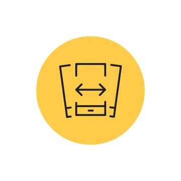 Isolated program yellow logo Stock Illustration