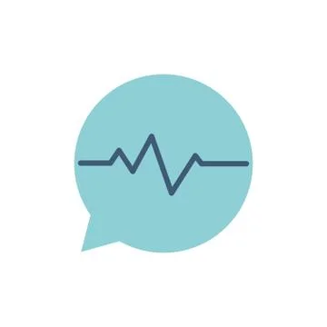 Isolated pulse inside bubble flat style icon vector design イラスト素材