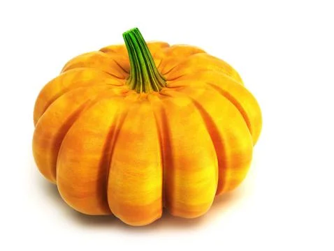 Isolated pumpkin 3d rendering Stock Illustration