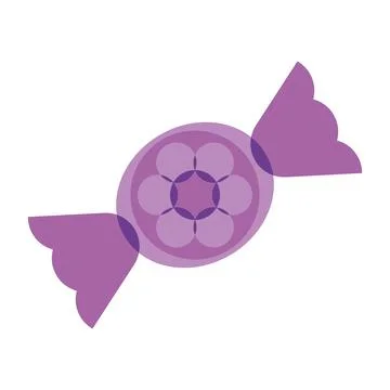 Isolated purple candy sheer flat icon Vector Illustrazione stock