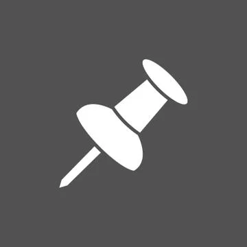 Isolated pushpin on a dark background Stock Illustration