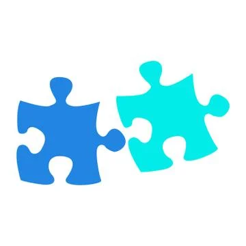 Isolated puzzle pieces Stock Illustration