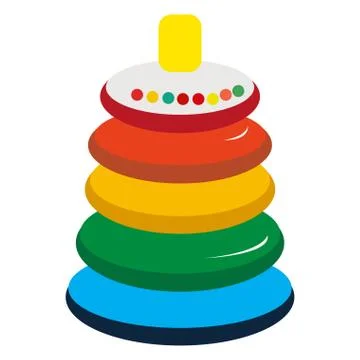 Isolated pyramid stack Stock Illustration