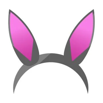 Isolated rabbit headband Stock Illustration
