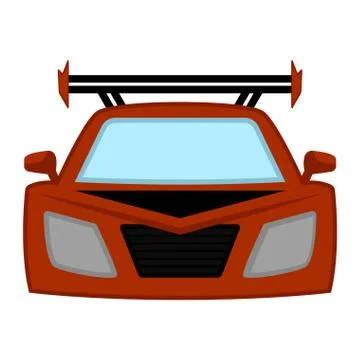 Isolated racing car Stock Illustration