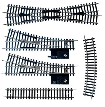 Isolated railroad track elements 写真素材