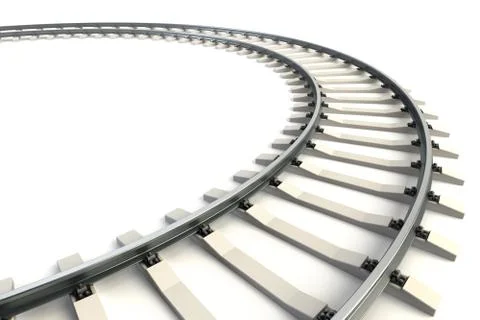 Isolated railway Stock Illustration