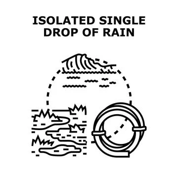 Isolated rain drop water cycle illustration concept Stock Illustration