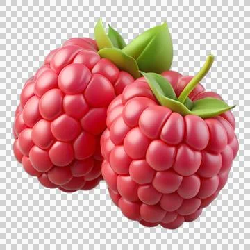 Isolated raspberries Stock Illustration