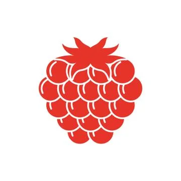 Isolated raspberry fruit vector design Illustrazione stock