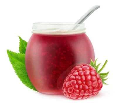 Isolated raspberry marmalade Stock Photos