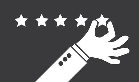 Isolated rating icon on white background. Concept of favorite Stock Illustration