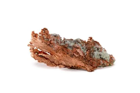 Isolated Raw Copper Nugget Stock Photos
