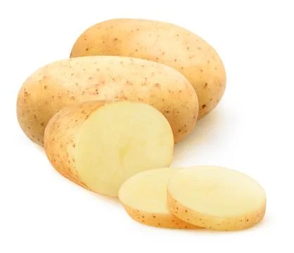Isolated raw potato Stock Photos