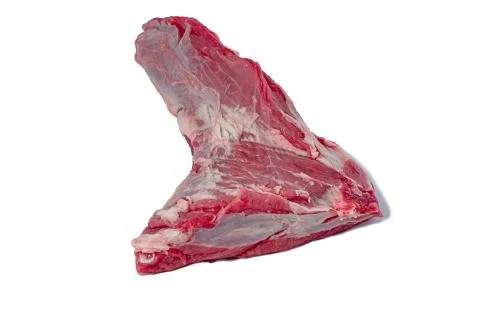 Isolated raw tri tip beef steak meat on white background Stock Photos