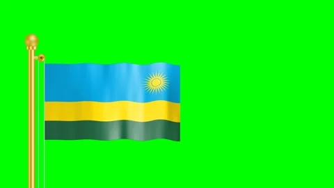 Isolated rawanda flag Stock Footage 197036401