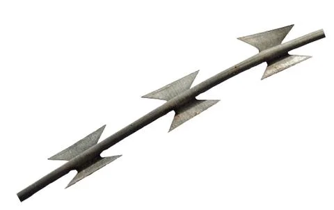 Isolated razor wire Stock-Fotos