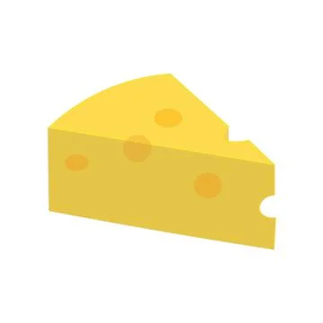 Isolated realistic cheese vector on white bckground. Stock Illustration