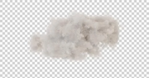 Isolated realistic fluffy white cloud floating Stock Photos