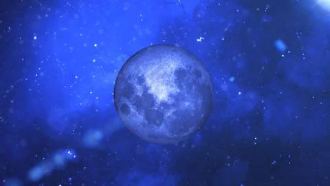 Isolated of a realistic moon surface with blue sky and starry sky background. Stock Illustration