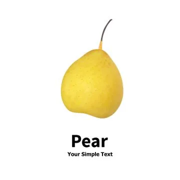 Isolated realistic pear Illustrazione stock