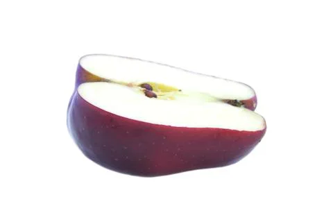Isolated red apple half sliced Stock Photos