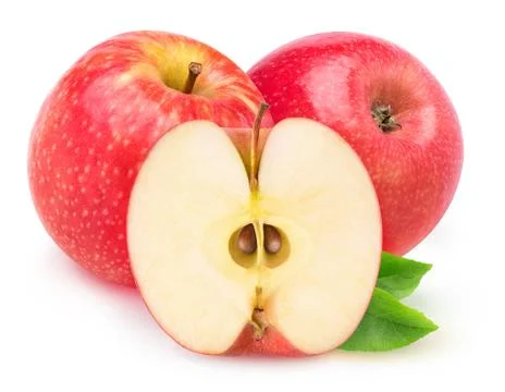 Isolated red apples Stock Photos