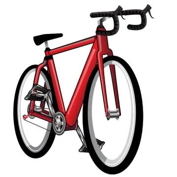 Isolated Red Bicycle - Vector illustration Stock Illustration