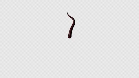 Isolated red blood dropping with alpha channel Stock Footage 237174025