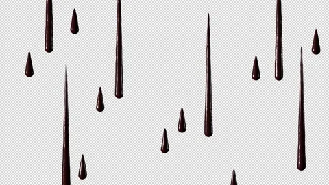 Isolated red blood dropping with alpha channel Stock Footage 237174028