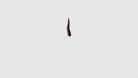 Isolated red blood dropping with alpha channel Stock Footage 237174036